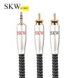 SKW WG20-01 Silver-plated High-purity Copper Conductor 3.5mm Jack To 2RCA Cable Online now