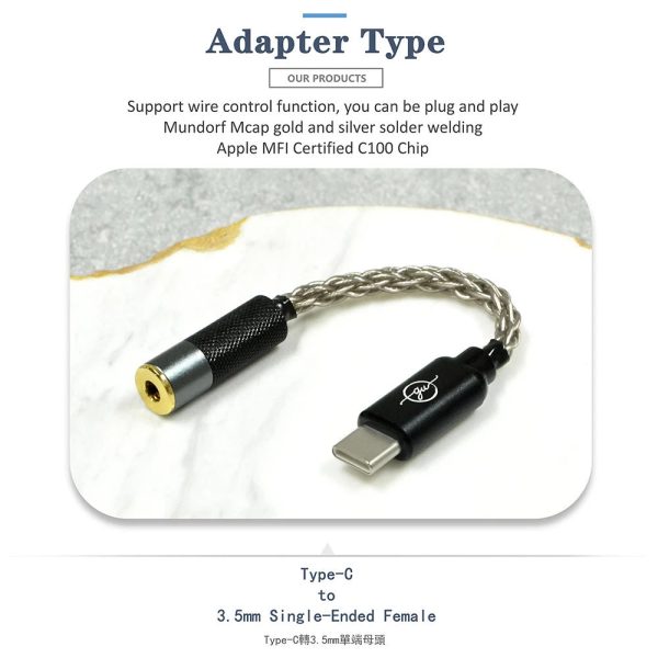 GUCraftsman HIFI USB Type-C to Jack 3.5 2.5 4.4 Cable Adapter For Android Mobile Phone Huawei Xiaomi Oppo Vivo SAMSUNG For Discount