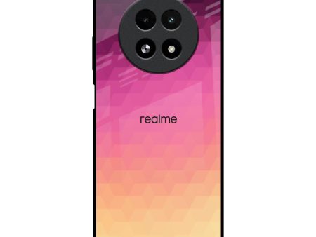 Geometric Pink Diamond Glass Case for Realme 13 5G Online Hot Sale