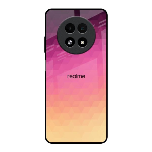 Geometric Pink Diamond Glass Case for Realme 13 5G Online Hot Sale