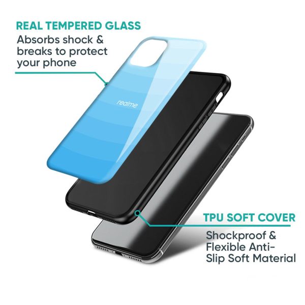 Wavy Blue Pattern Glass Case for Realme 13 5G Cheap