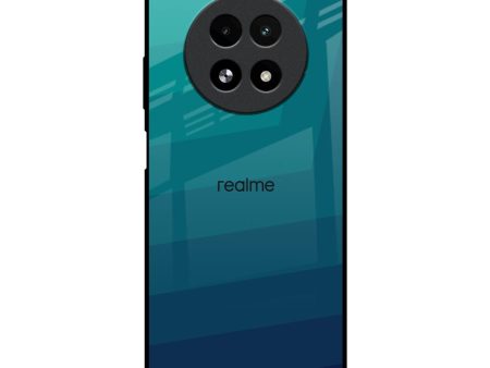 Green Triangle Pattern Glass Case for Realme 13 5G Fashion