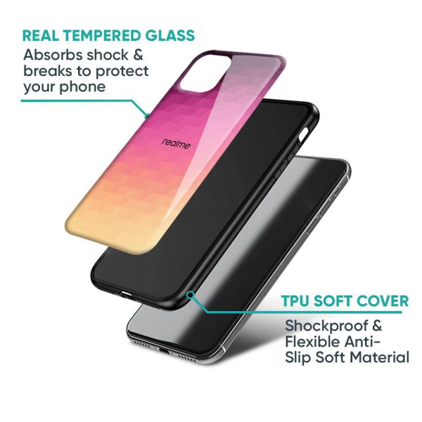 Geometric Pink Diamond Glass Case for Realme 13 5G Online Hot Sale