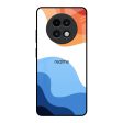 Wavy Color Pattern Glass Case for Realme 13 Plus 5G For Discount