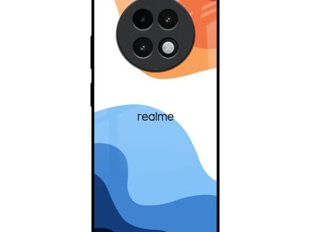 Wavy Color Pattern Glass Case for Realme 13 Plus 5G For Discount