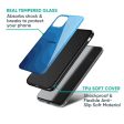 Blue Wave Abstract Glass Case for Realme 13 5G Online Sale