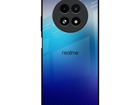 Blue Rhombus Pattern Glass Case for Realme 13 5G Hot on Sale