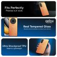 Orange Curve Pattern Glass Case for Realme 13 5G Discount