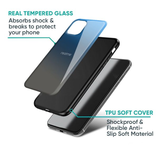 Blue Grey Ombre Glass Case for Realme 13 5G For Cheap