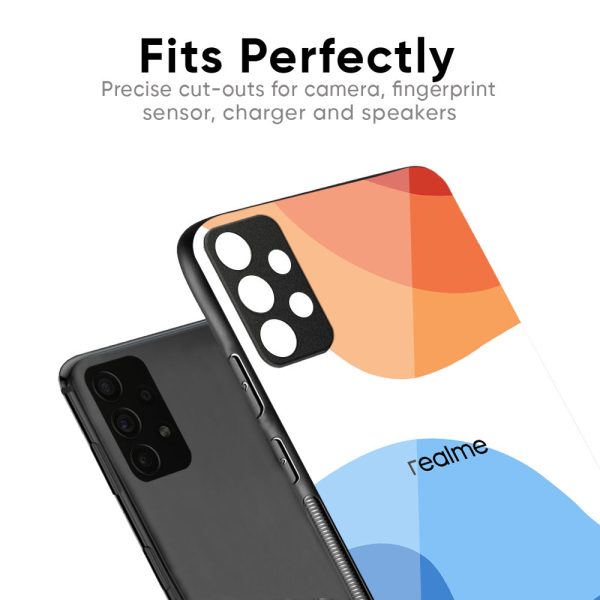 Wavy Color Pattern Glass Case for Realme 13 Plus 5G For Discount