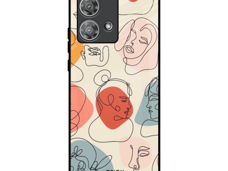 Abstract Faces Glass Case for Motorola Edge 40 Neo Sale