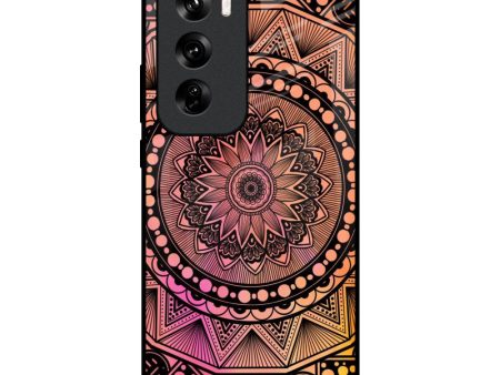 Floral Mandala Glass Case for Oppo Reno 12 5G Supply