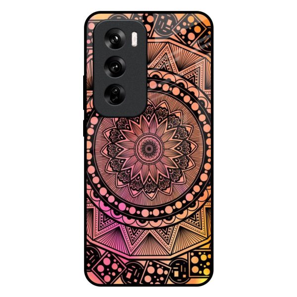 Floral Mandala Glass Case for Oppo Reno 12 5G Supply