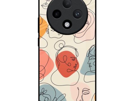 Abstract Faces Glass Case for Oppo F27 Pro Plus on Sale