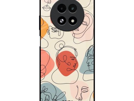 Abstract Faces Glass Case for Realme 13 5G on Sale