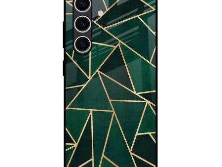 Abstract Green Glass Case For Samsung Galaxy S24 FE 5G For Discount