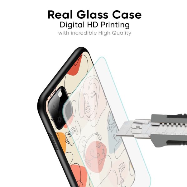 Abstract Faces Glass Case for Realme 13 5G on Sale