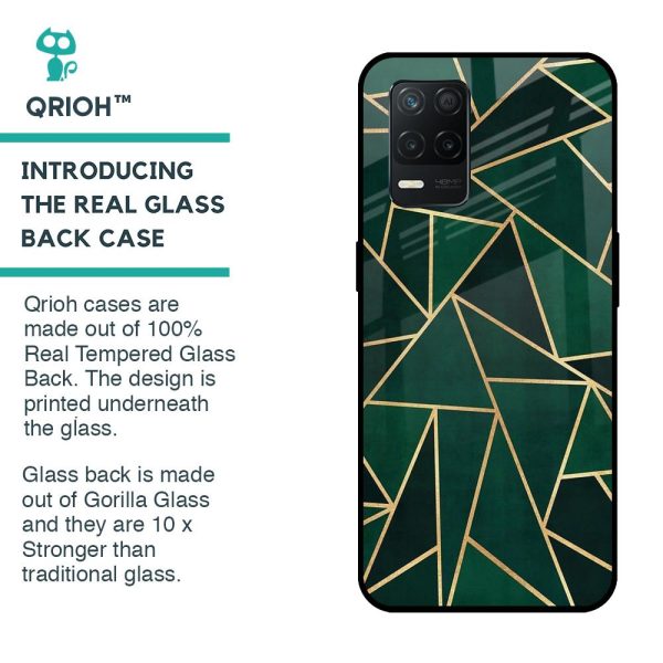 Abstract Green Glass Case For Realme 8 5G For Sale