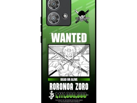 Zoro Wanted Glass Case for Motorola Edge 40 Neo For Cheap