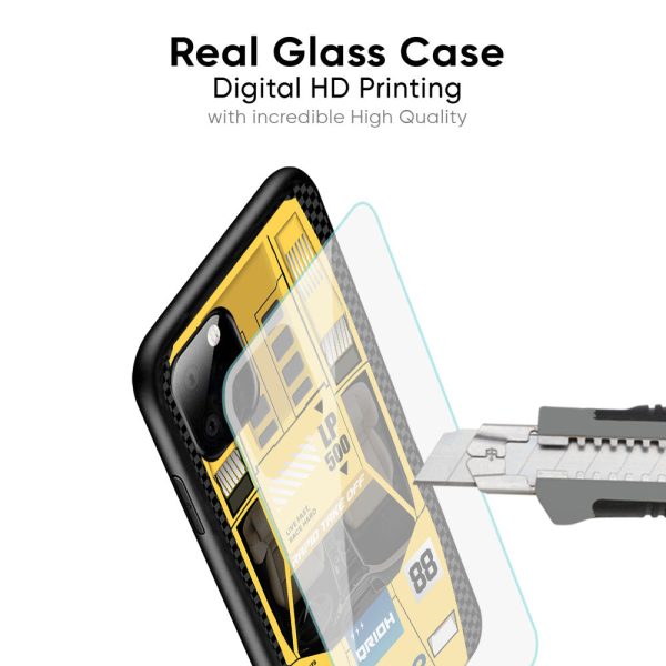 Yellow Racing Car Glass Case for Realme 12 Plus 5G For Cheap