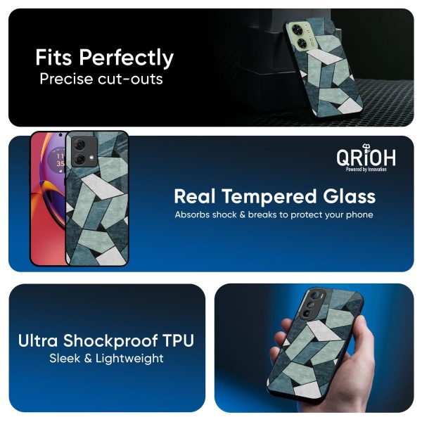 Abstact Tiles Glass Case for Motorola Edge 40 Neo Sale