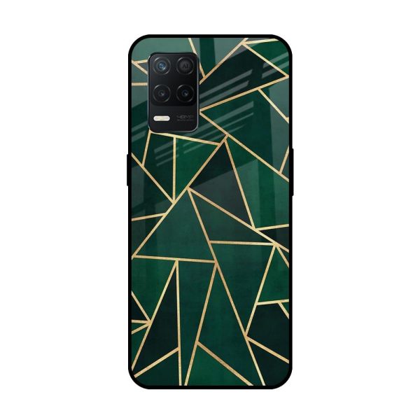 Abstract Green Glass Case For Realme 8 5G For Sale